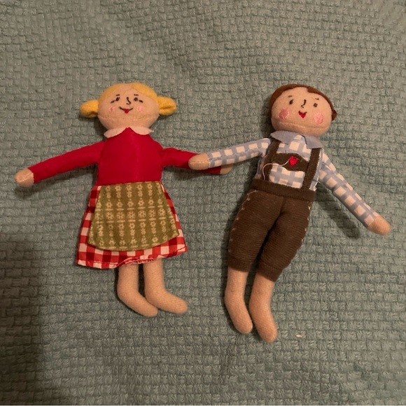 Vintage IKEA of Sweden Miniature Dollhouse Doll 4” Girl & Boy Set - Picture 1 of 5